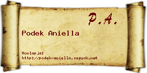 Podek Aniella névjegykártya